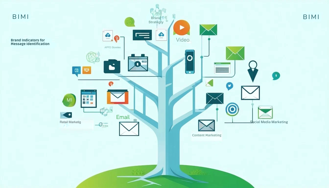 BIMI ehk Brand Indicators for Message Identification on turundusstrateegia puu põhitüvi, mis annab tugeva raamistiku brändi äratundmiseks ja usalduseks digitaalses kommunikatsioonis Sellest kesksambast lähtuvalt on erinevad turundustaktikad-